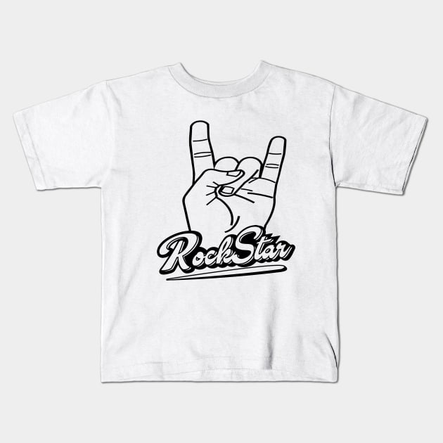 'Rock n Roll Rock Star' Awesome Guitar Gift Kids T-Shirt by ourwackyhome